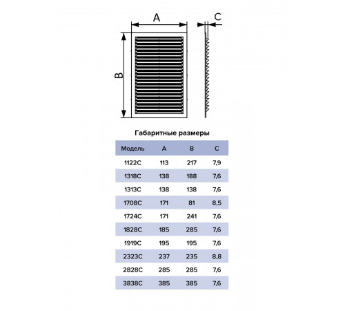 Решетка вентиляционная С сетка 170х240 пластик Brown ERA