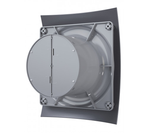Вентилятор накладной BREEZE D125 обр.клапан Dark gray metal DICITI