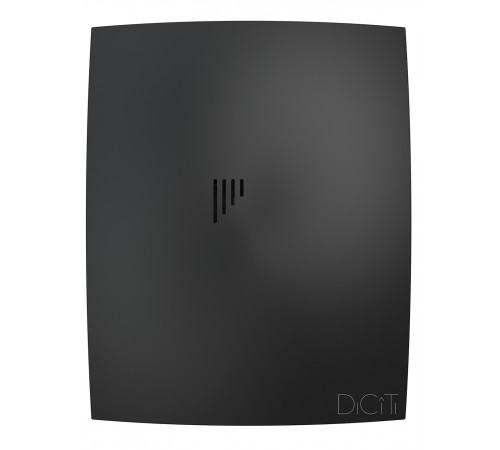 Вентилятор накладной BREEZE D125 обр.клапан Matt black DICITI