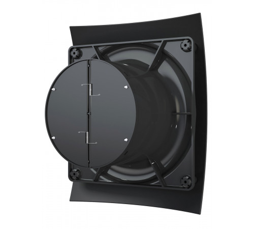 Вентилятор накладной BREEZE D125 обр.клапан Matt black DICITI