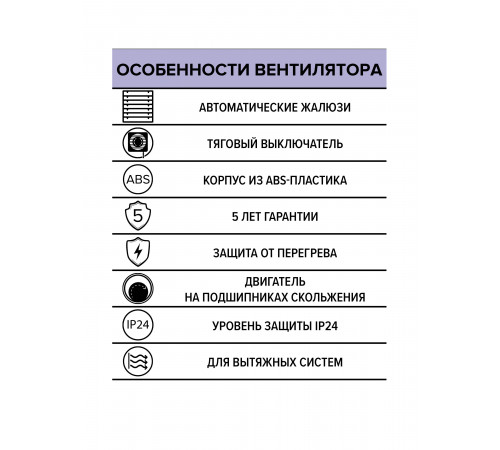 Вентилятор накладной EURO D125 тяг.выкл. авт.жалюзи ERA