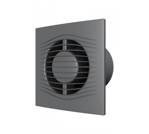 Вентилятор накладной SLIM D100 обр.клапан Gray metal DICITI