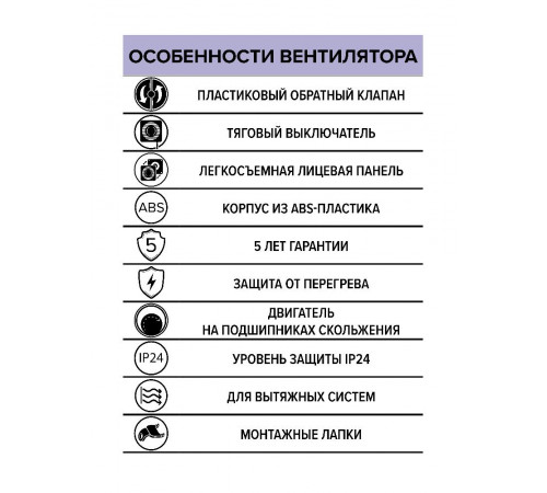 Вентилятор накладной WAVE D100 обр.клапан тяг.выкл. ERA