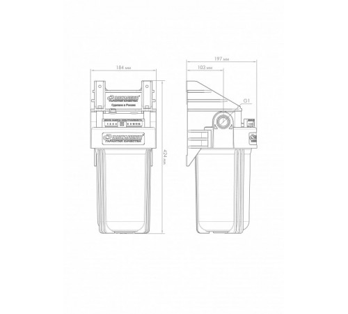 Корпус для картриджного фильтра Джилекс 1 М 10”