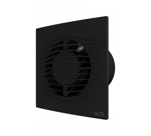 Вентилятор накладной SLIM D100 обр.клапан Matt black DICITI
