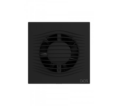Вентилятор накладной SLIM D100 обр.клапан Matt black DICITI