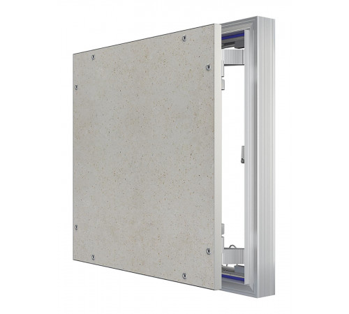 Люк ревизионный D Ceramo Optimum 400х400 скрыт.монтаж петля алюминий EVECS