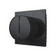 Вентилятор накладной SILENT D100 обр.клапан Matt black DICITI