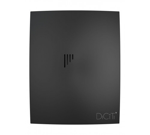 Вентилятор накладной BREEZE D100 обр.клапан Matt black DICITI