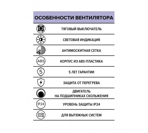 Вентилятор накладной ERA D100 тяг.выкл. ERA