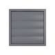 Выход стенной КФ фланец D355 жалюзи 410x410 ASA Gray ERA STREETLINE