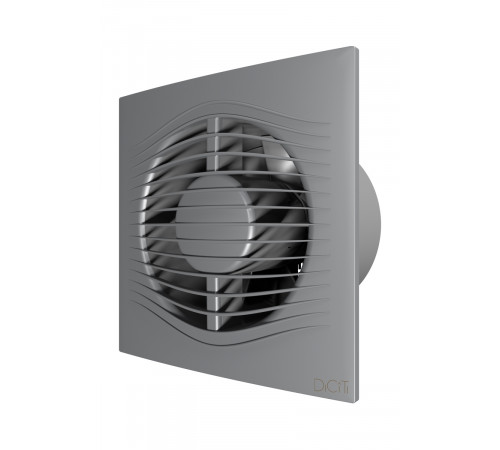 Вентилятор накладной SLIM D125 обр.клапан Gray metal DICITI