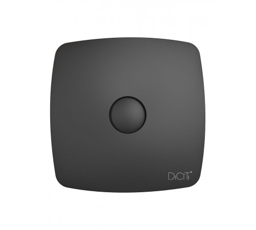 Вентилятор накладной RIO D100 обр.клапан Matt black DICITI