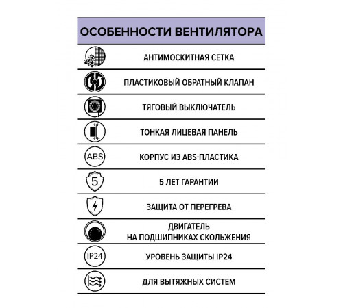 Вентилятор накладной E D100 сетка обр.клапан тяг.выкл. ERA