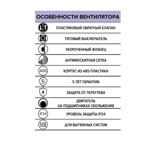 Вентилятор накладной REST D100 сетка обр.клапан тяг.выкл. ERA