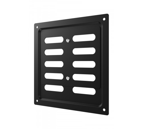 Решетка вентиляционная MER регулируемая 150x150 окраш.сталь Black ERA