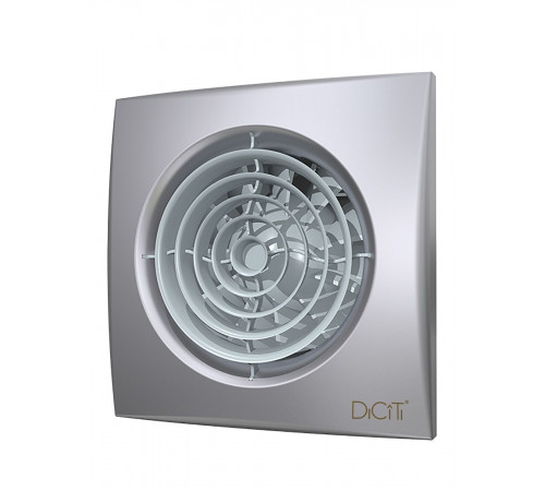 Вентилятор накладной AURA D100 обр.клапан Gray metal DICITI
