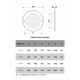 Решетка вентиляционная РКН фланец D125 D161 ASA ERA STREETLINE