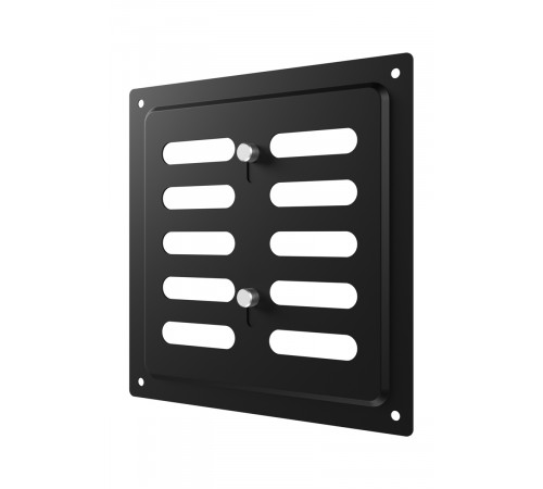 Решетка вентиляционная MER регулируемая 150x150 окраш.сталь Black ERA