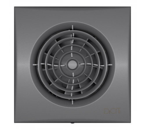 Вентилятор накладной AURA D100 обр.клапан Dark gray metal DICITI