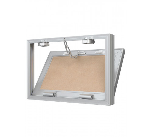 Люк ревизионный D Ceramo Base 300х200 скрыт.монтаж съемный алюминий EVECS