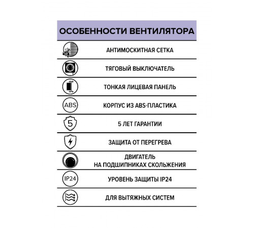 Вентилятор накладной E D125 сетка тяг.выкл. ERA