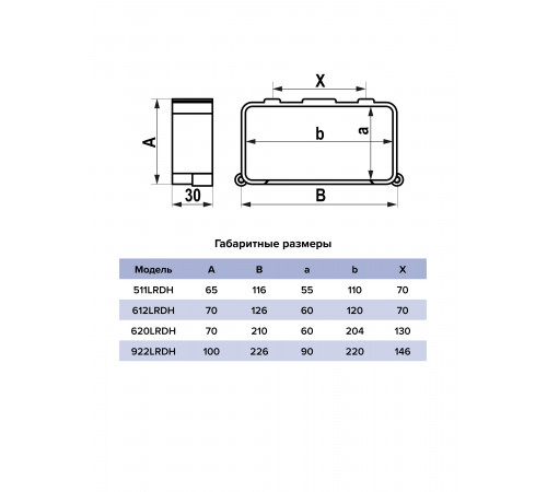 Держатель LRDH 60х120 пластик ERA