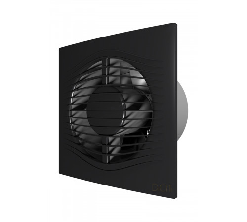 Вентилятор накладной SLIM D125 обр.клапан Dark gray metal DICITI