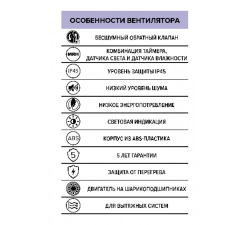 Вентилятор накладной AEON D125 обр.клапан MRH DICITI