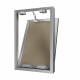 Люк ревизионный D Ceramo Base 400х600 скрыт.монтаж съемный алюминий EVECS