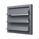 Выход стенной КФ фланец D125 жалюзи 150x150 ASA Gray ERA STREETLINE