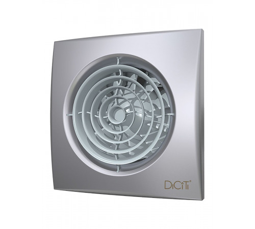 Вентилятор накладной AURA D125 обр.клапан Gray metal DICITI