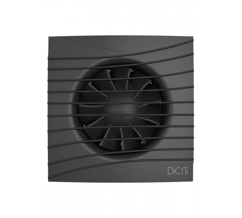 Вентилятор накладной SILENT D125 обр.клапан Matt black DICITI
