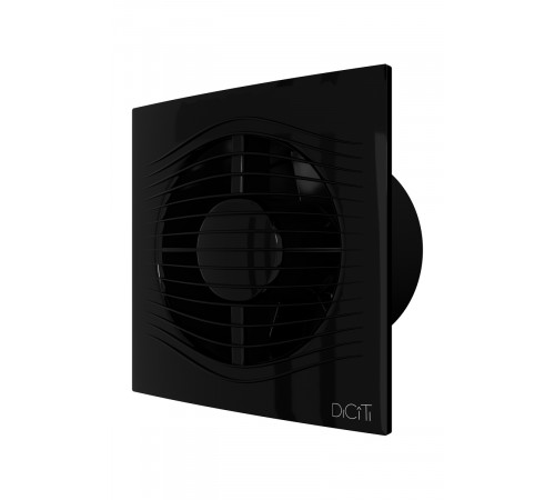 Вентилятор накладной SLIM D125 обр.клапан Obsidian DICITI