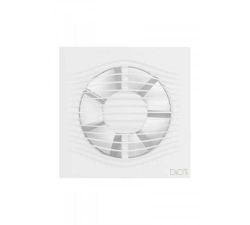 Вентилятор накладной SLIM D125 обр.клапан Matt white DICITI