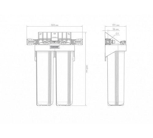 Корпус для картриджного фильтра Джилекс 1 М 20” Т 2