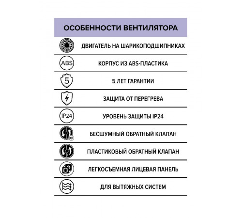 Вентилятор накладной RIO D125 обр.клапан тяг.выкл. DICITI