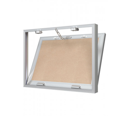 Люк ревизионный D Ceramo Base 400х300 скрыт.монтаж съемный алюминий EVECS