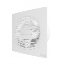 Вентилятор накладной SLIM D125 обр.клапан Matt white DICITI
